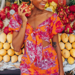 Phuket Tie Front Crop Top